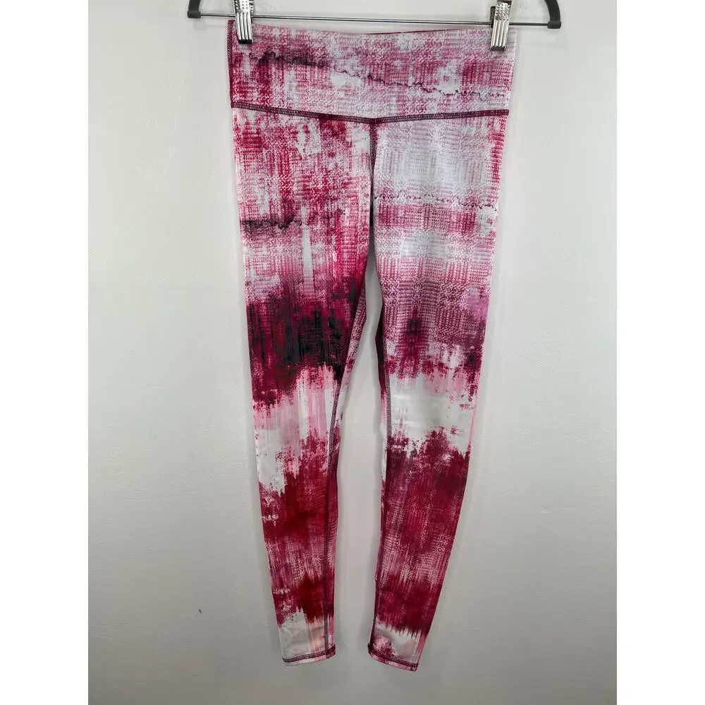 ALO Yoga Airbrush Leggings in Pink Desert Sunset Full Length 28